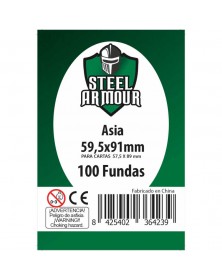 Fundas de cartas Steel Armour Asia 59.5x91mm (100 unidades)