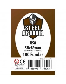 Fundas de cartas Steel Armour USA 58x89mm (100 unidades)