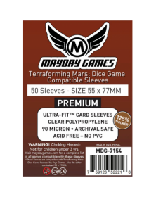 Fundas de cartas Terraforming Mars de Dados Premium Mayday 55x77mm (50 unidades)