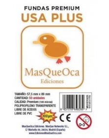 Fundas de cartas MasQueOca Premium USA PLUS 57.5x89 (50 unidades)