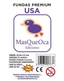 Fundas de cartas MasQueOca Premium USA 56x87 (50 unidades)